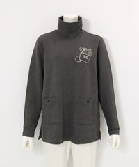 発熱保温モックロディチュニック(グレー)前