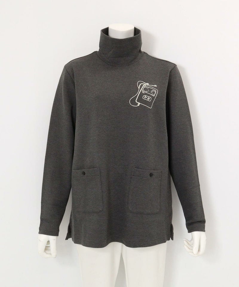 発熱保温モックロディチュニック(グレー)前