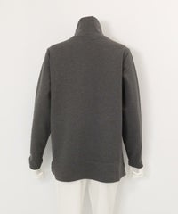発熱保温モックロディチュニック(グレー)後ろ