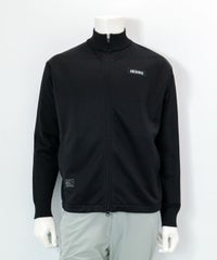 【メンズ】異素材切替配色ブルゾン（ブラック）