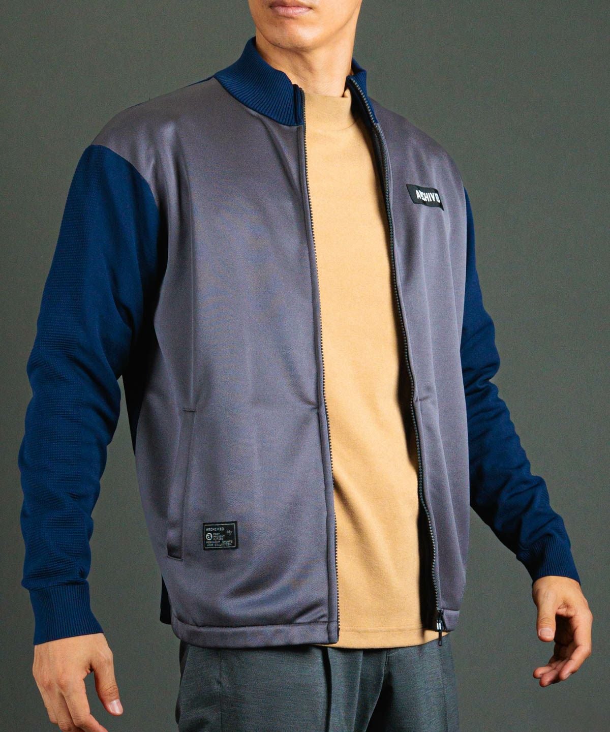 メンズ】異素材切替配色ブルゾン|アルチビオ - ゴルフウェアや婦人服通販