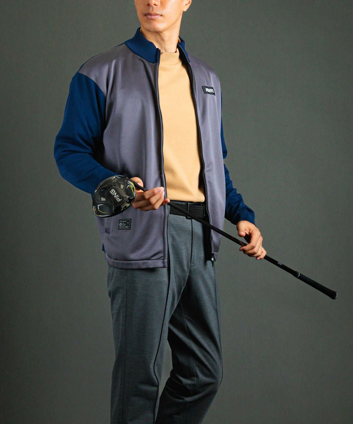 メンズ】異素材切替配色ブルゾン|アルチビオ - ゴルフウェアや婦人服通販