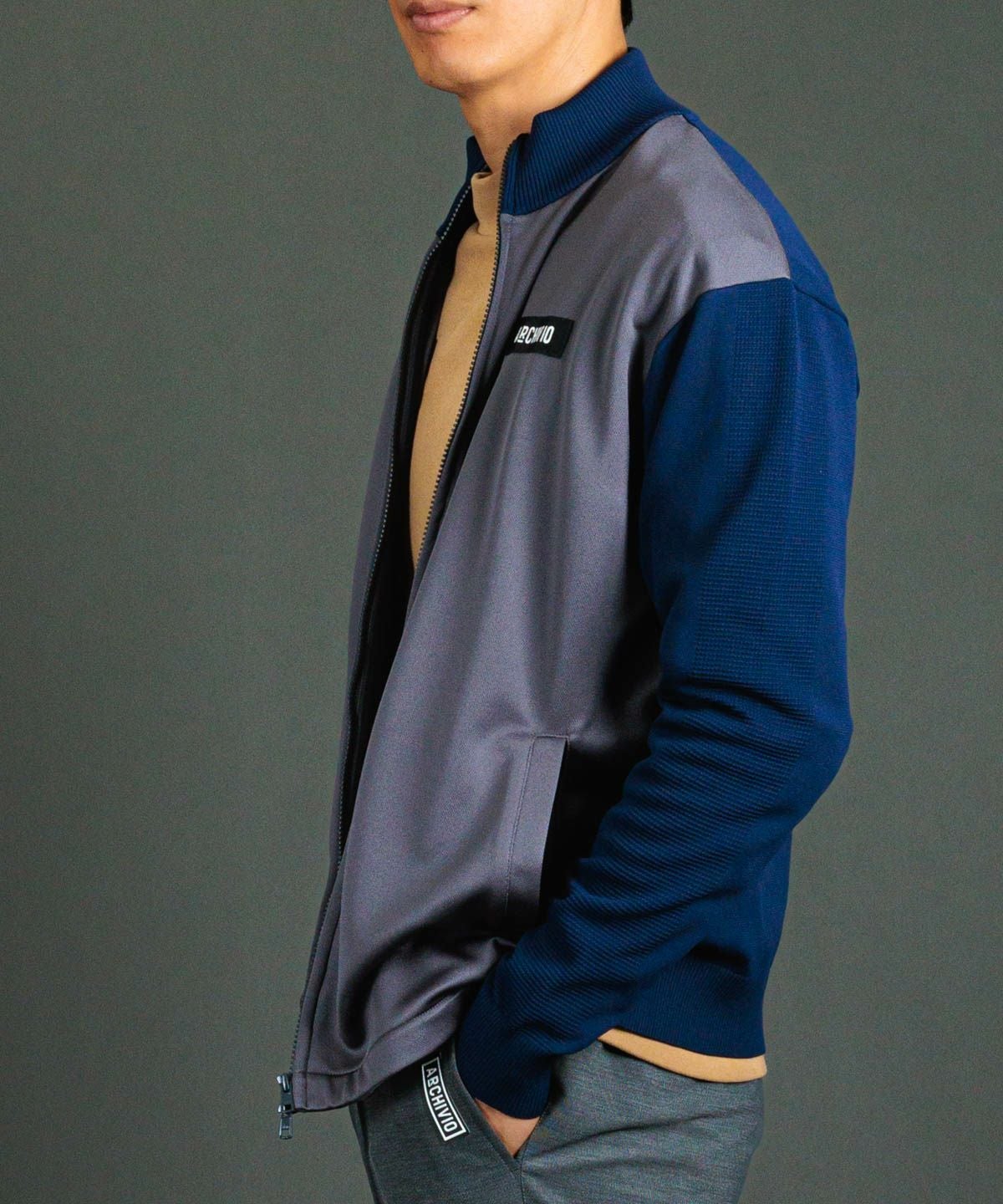 メンズ】異素材切替配色ブルゾン|アルチビオ - ゴルフウェアや婦人服通販