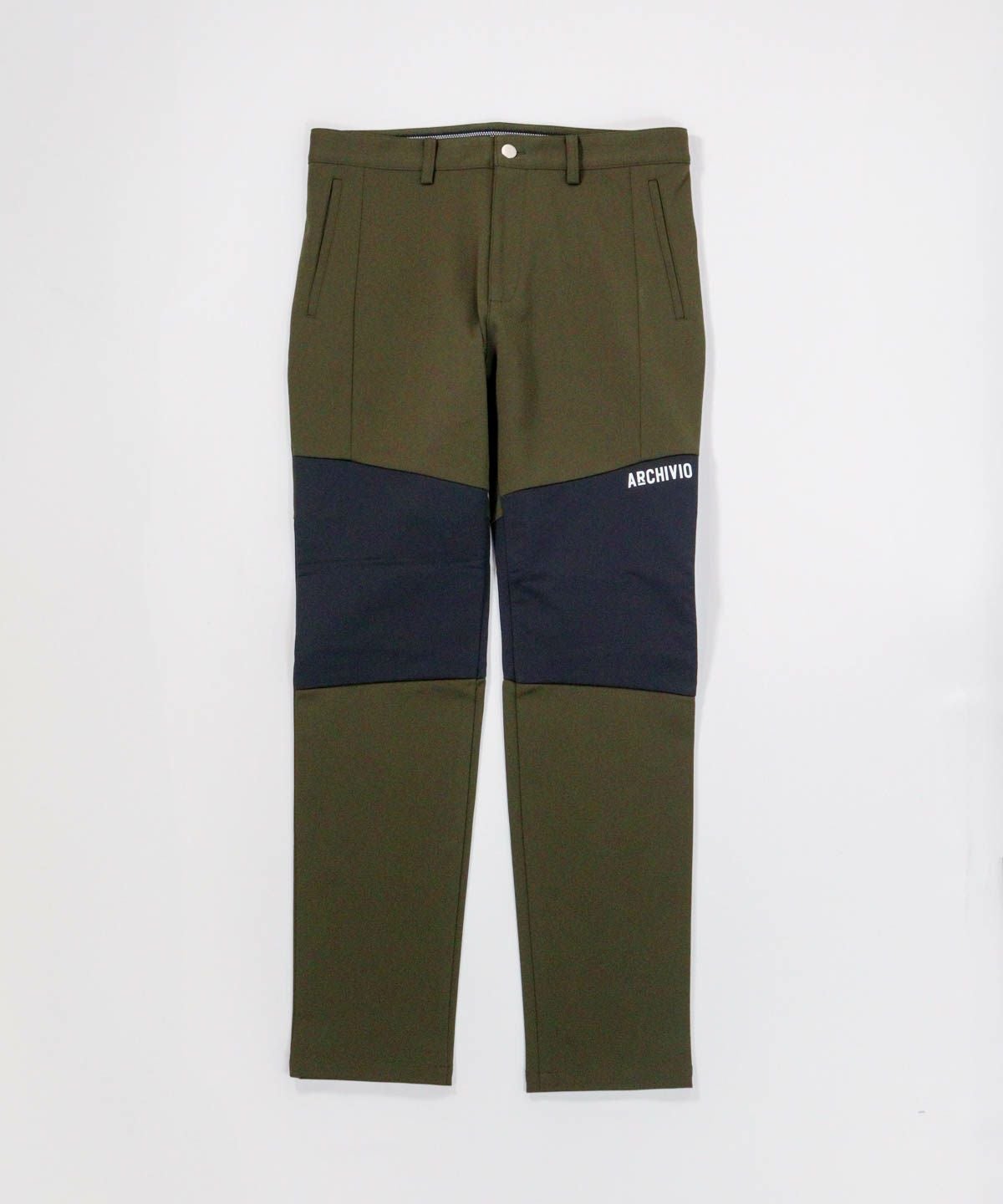 【メンズ】配色切替UVパンツ（カーキ）