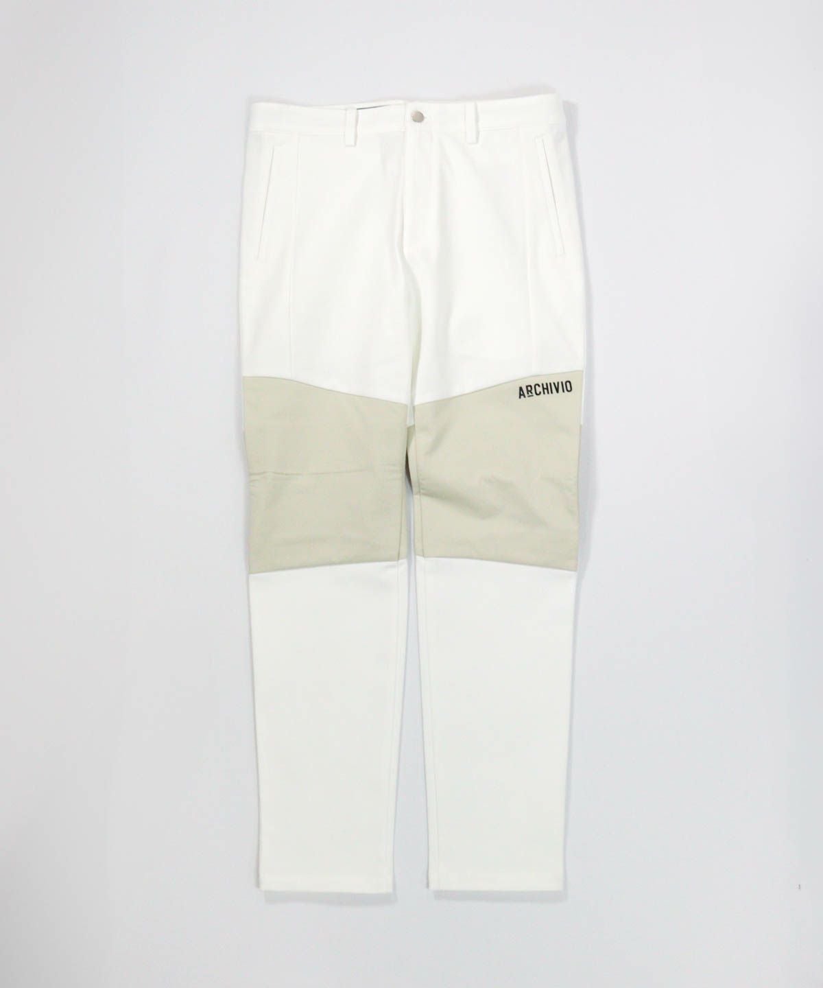 【メンズ】配色切替UVパンツ（ホワイト）