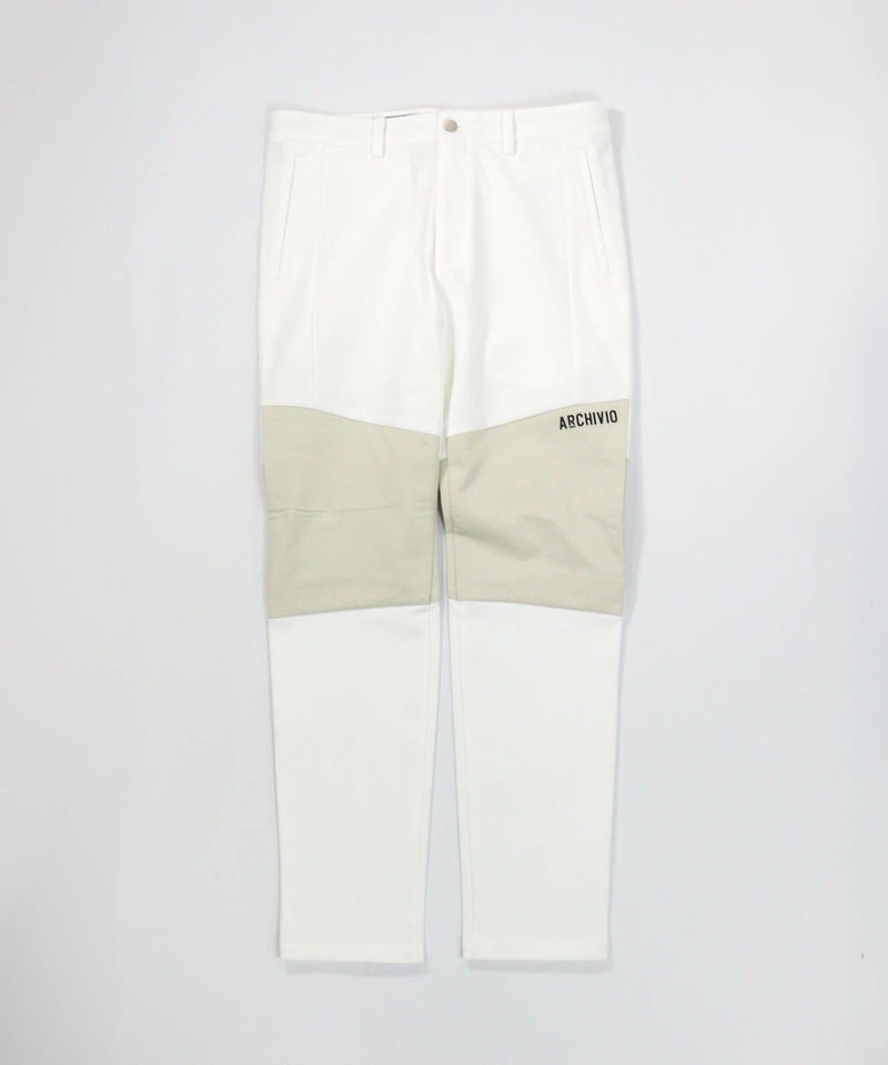 【メンズ】配色切替UVパンツ（ホワイト）