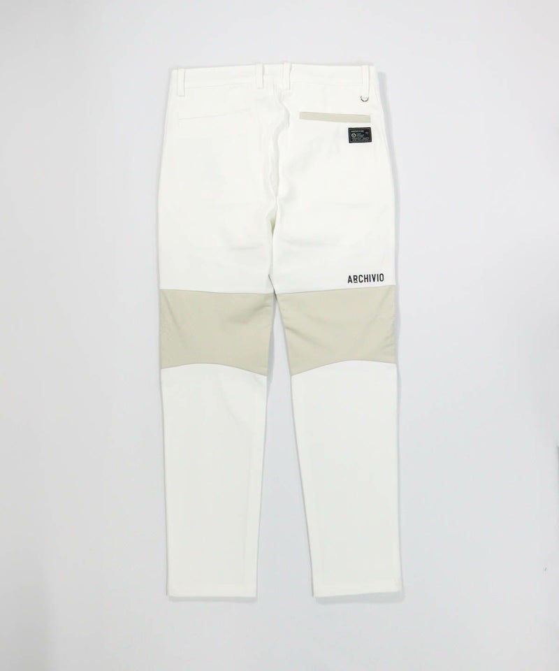 【メンズ】配色切替UVパンツ後（ホワイト）