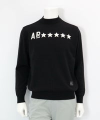 【メンズ】ウール混星ロゴニット（ブラック）