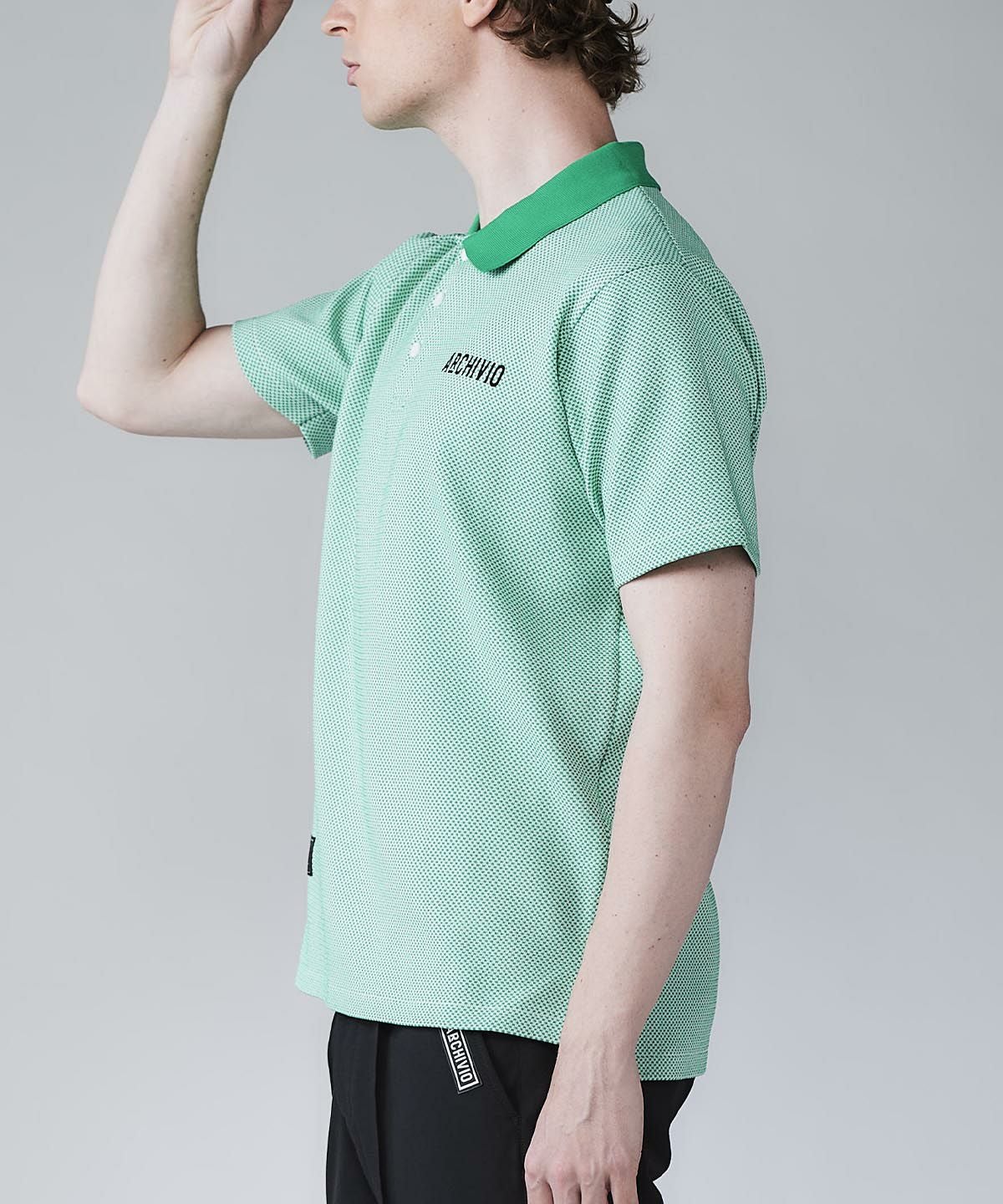 メンズ】幾何学柄ニットポロシャツ|アルチビオ - ゴルフウェアや婦人服通販