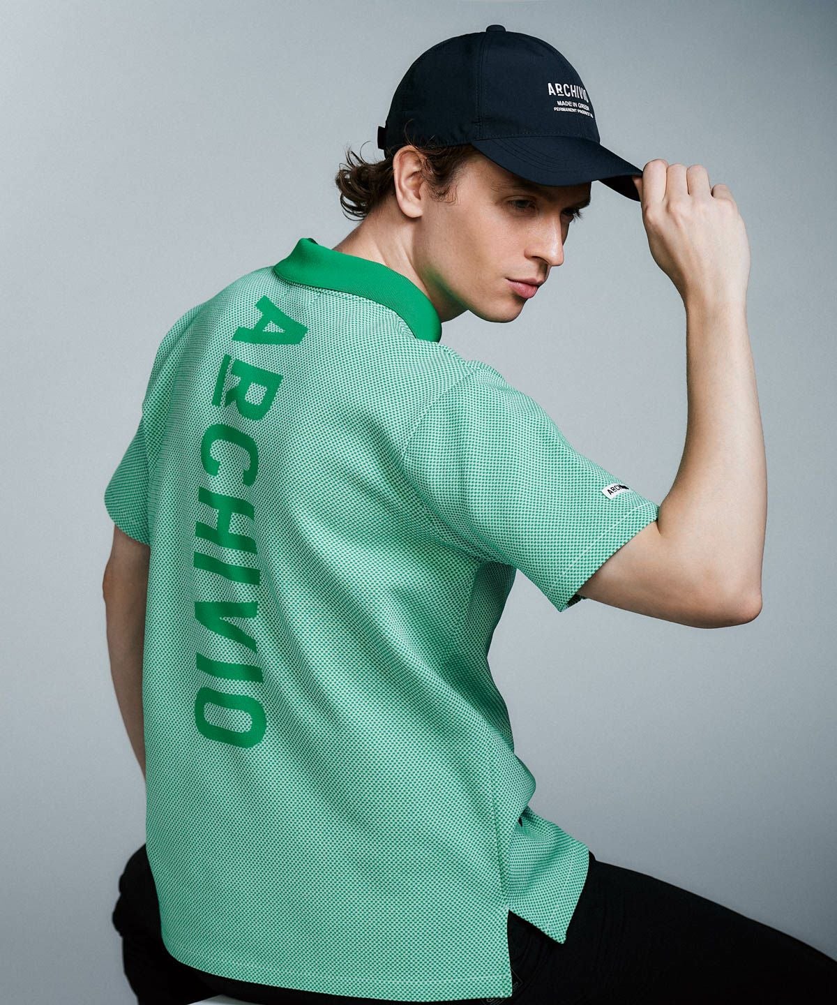 メンズ】幾何学柄ニットポロシャツ|アルチビオ - ゴルフウェアや婦人服通販