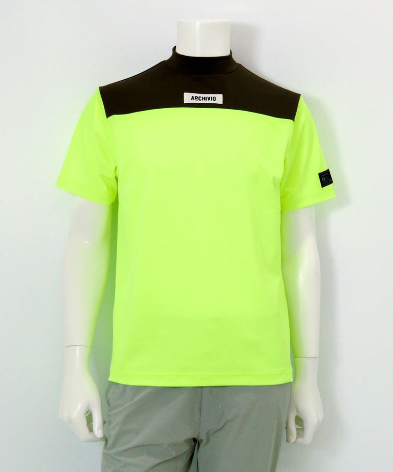 【メンズ】胸切替UV冷感プルオーバー（イエロー）