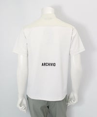 【メンズ】胸切替UV冷感プルオーバー後（ホワイト）