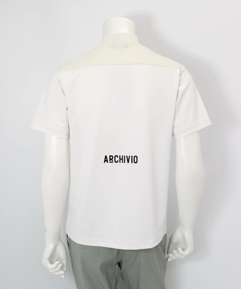 【メンズ】胸切替UV冷感プルオーバー後（ホワイト）