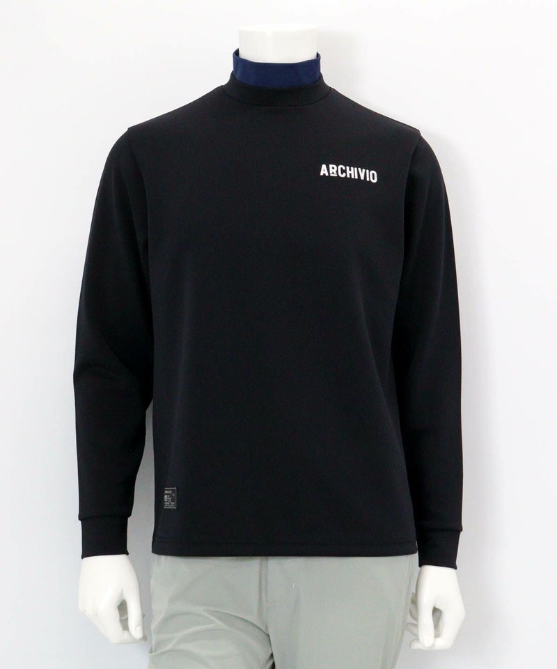 【メンズ】バックロゴ刺繍UV冷感プルオーバー（ブラック）