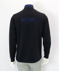 【メンズ】バックロゴ刺繍UV冷感プルオーバー後（ブラック）