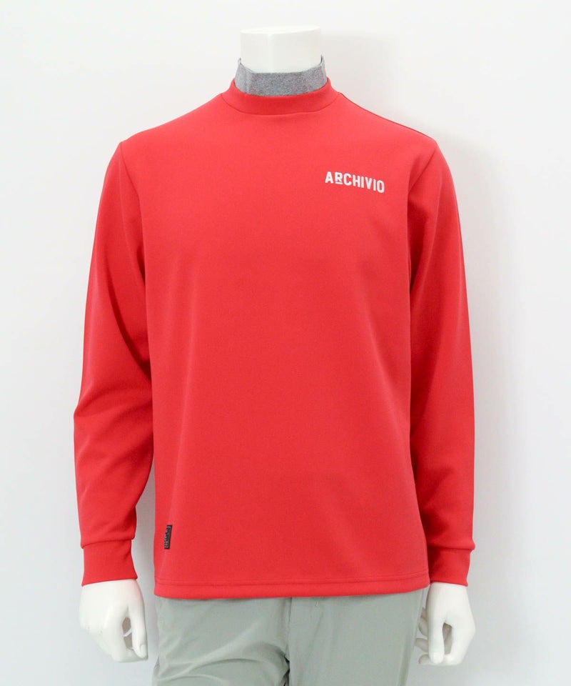 【メンズ】バックロゴ刺繍UV冷感プルオーバー（レッド）