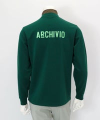 【メンズ】バックロゴ刺繍UV冷感プルオーバー後（グリーン）