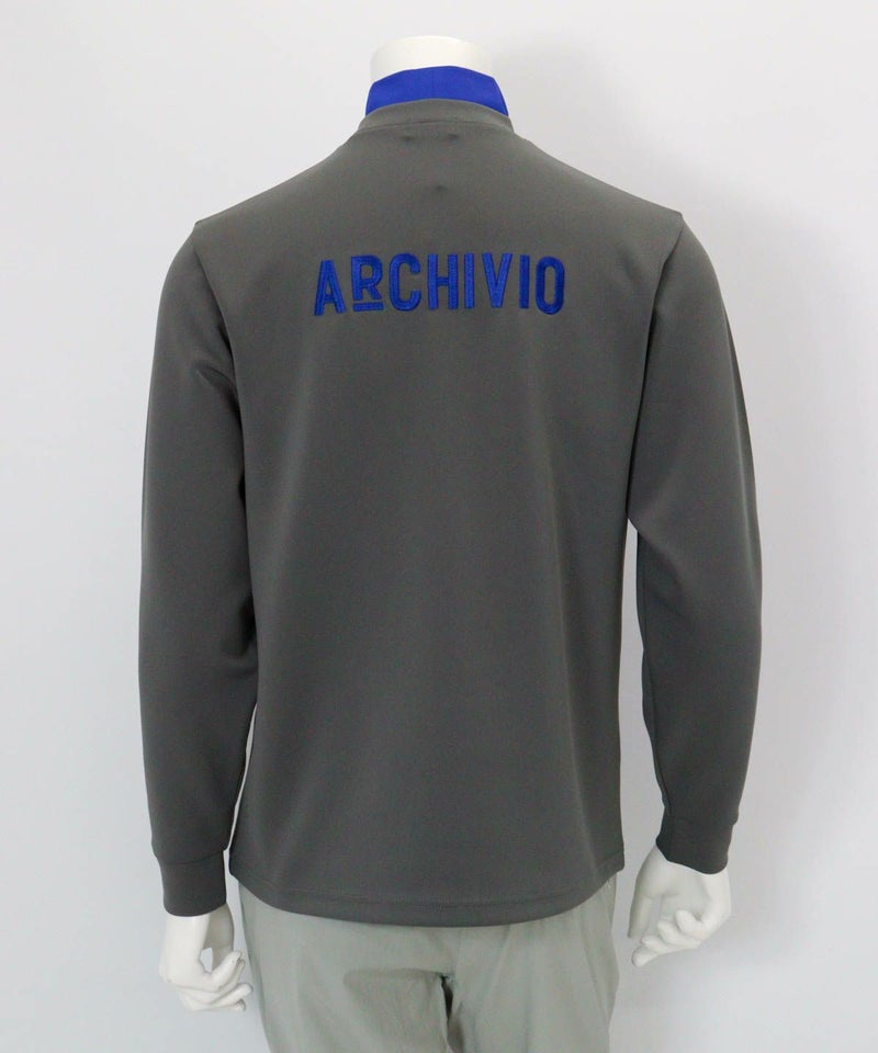 【メンズ】バックロゴ刺繍UV冷感プルオーバー後（グレー）