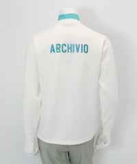 【メンズ】バックロゴ刺繍UV冷感プルオーバー後(ホワイト）