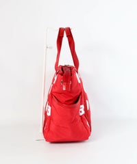 aドット柄カートバッグ横（レッド）