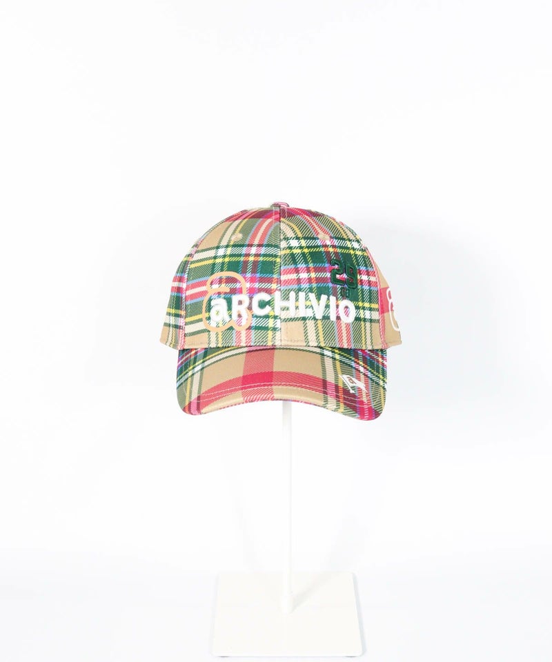 立体ロゴ刺繍キャップ正面（ベージュ）