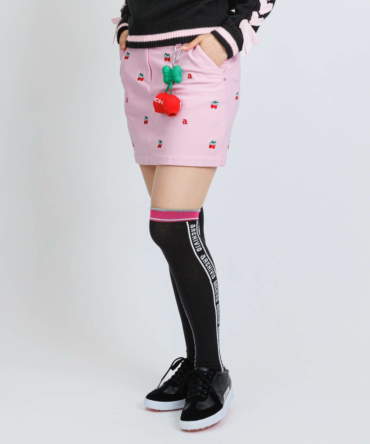 バイカラーサイドロゴハイソックス|アルチビオ - ゴルフウェアや婦人服通販