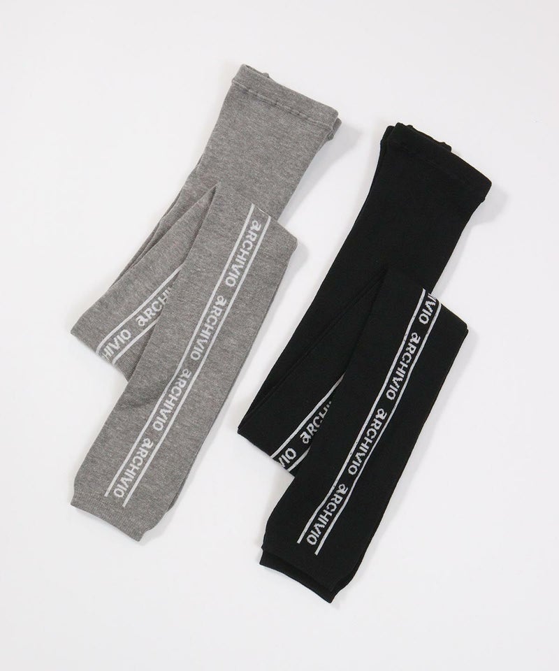 コットン混ロゴラインレギンス（カラーバリエーション）