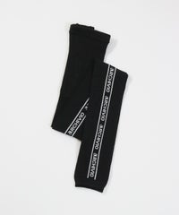 コットン混ロゴラインレギンス（ブラック）