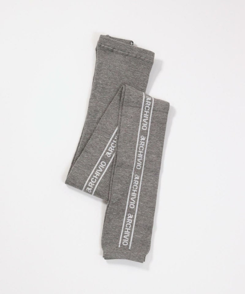 コットン混ロゴラインレギンス（ライトグレー）