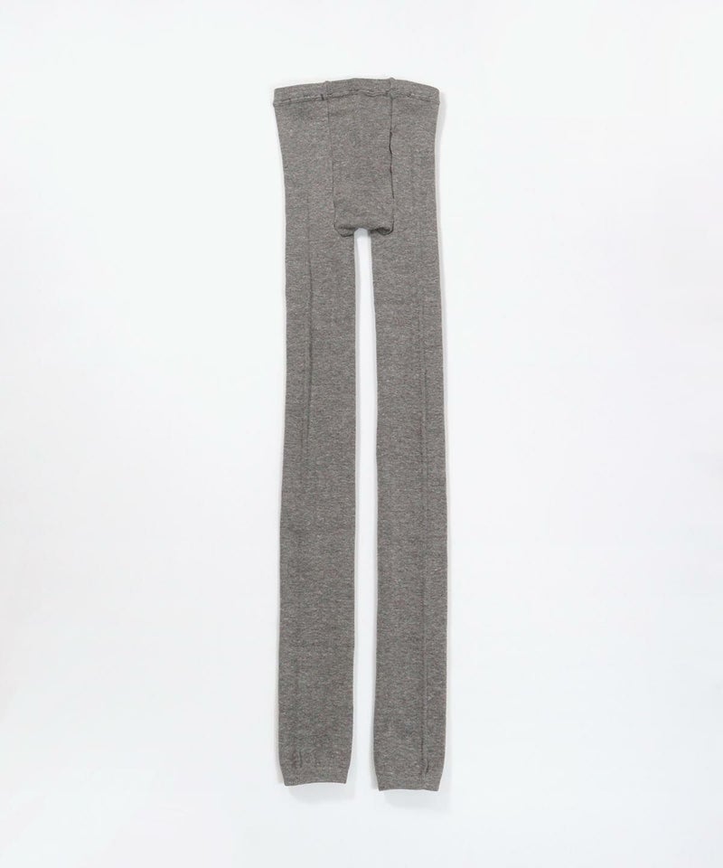 コットン混ロゴラインレギンス後（ライトグレー）