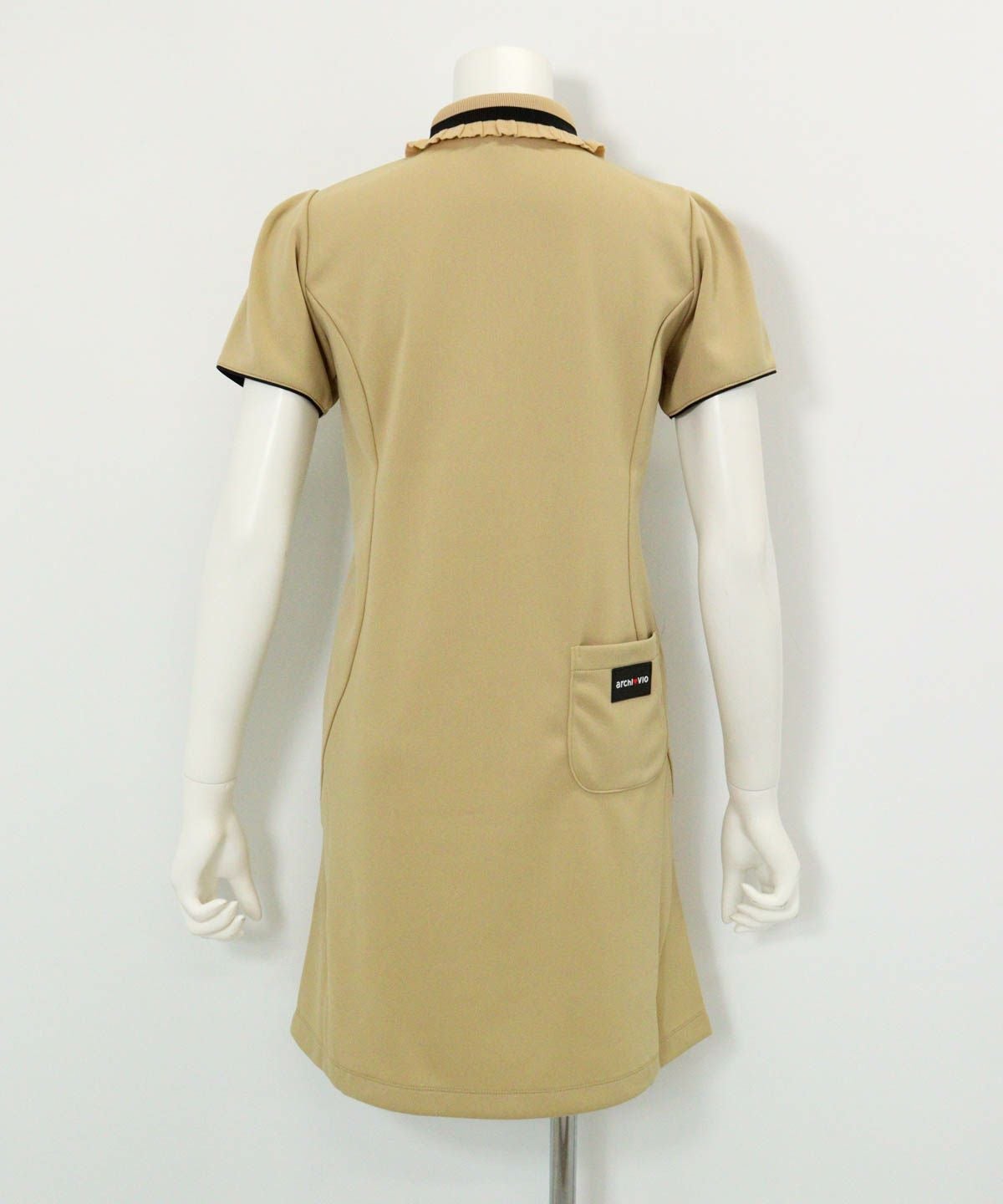 リブフリル襟ジップワンピース|アルチビオ - ゴルフウェアや婦人服通販
