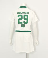 リブ切替UVスムースワンピース後（ホワイト）