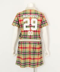 リブ切替UVスムースワンピース後（ベージュ）