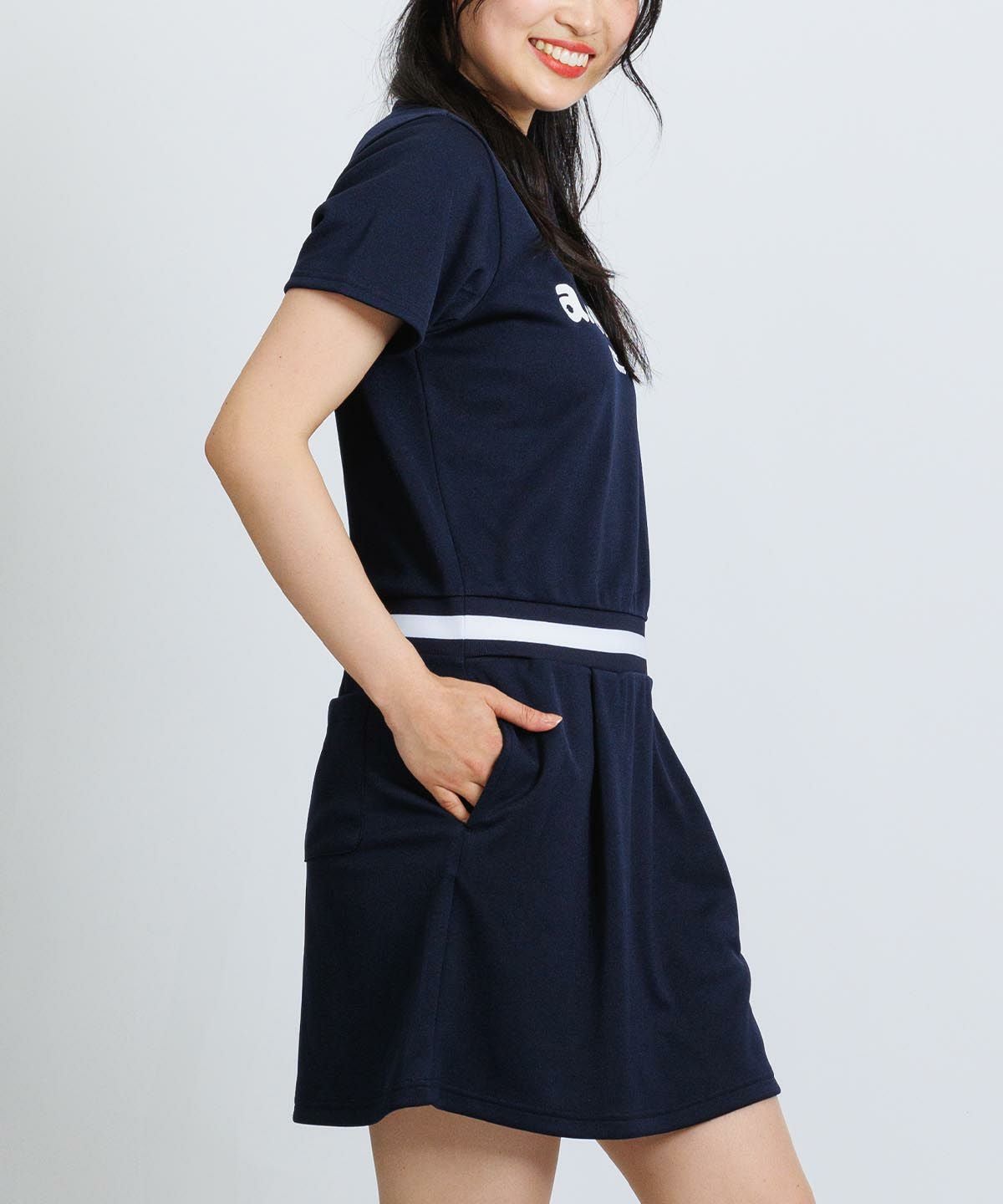 リブ切替UVスムースワンピース|アルチビオ - ゴルフウェアや婦人服通販