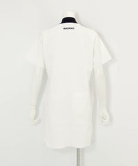 カレッジ風リブワンピース（ホワイト）