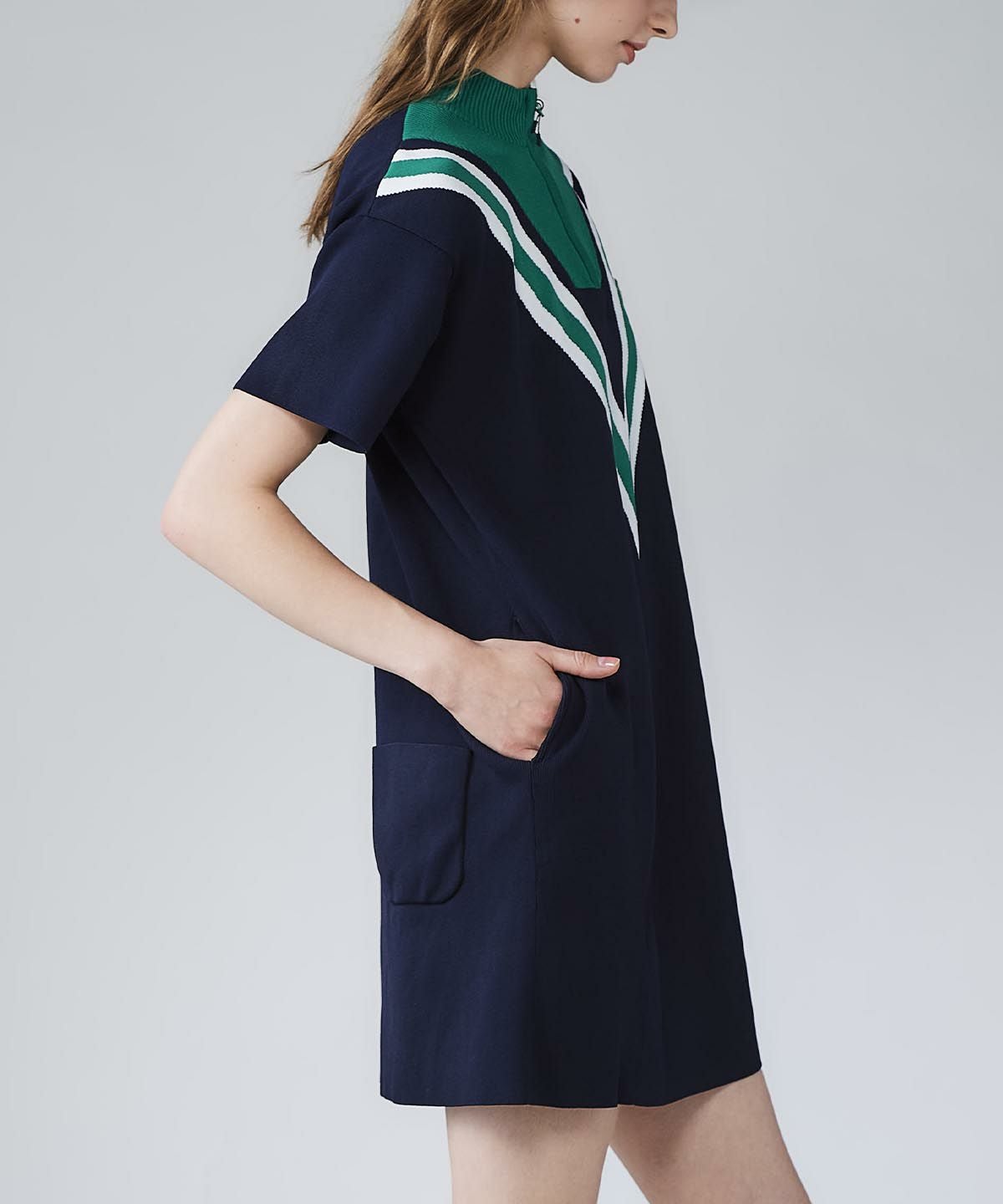 カレッジ風リブワンピース|アルチビオ - ゴルフウェアや婦人服通販