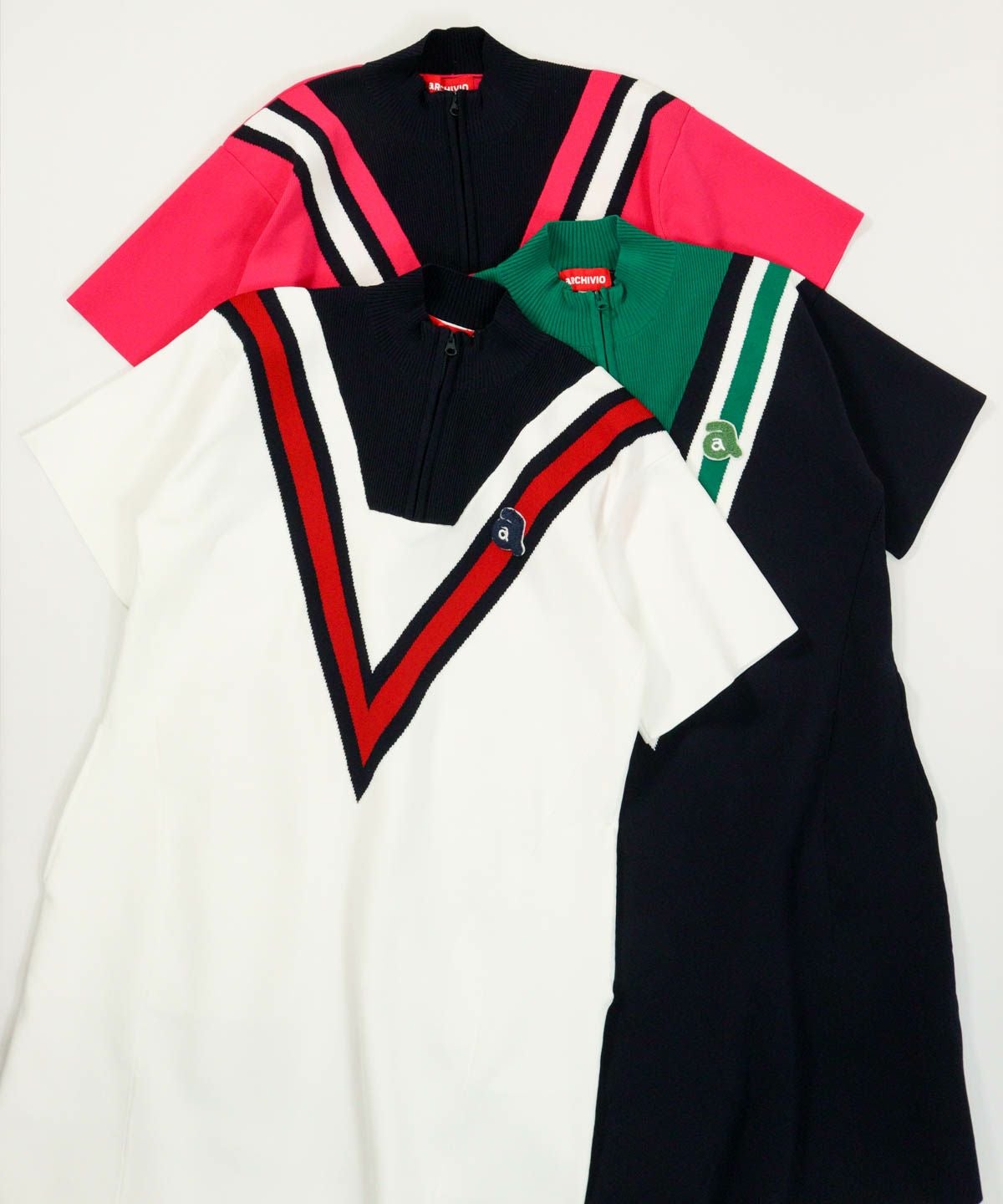 カレッジ風リブワンピース|アルチビオ - ゴルフウェアや婦人服通販