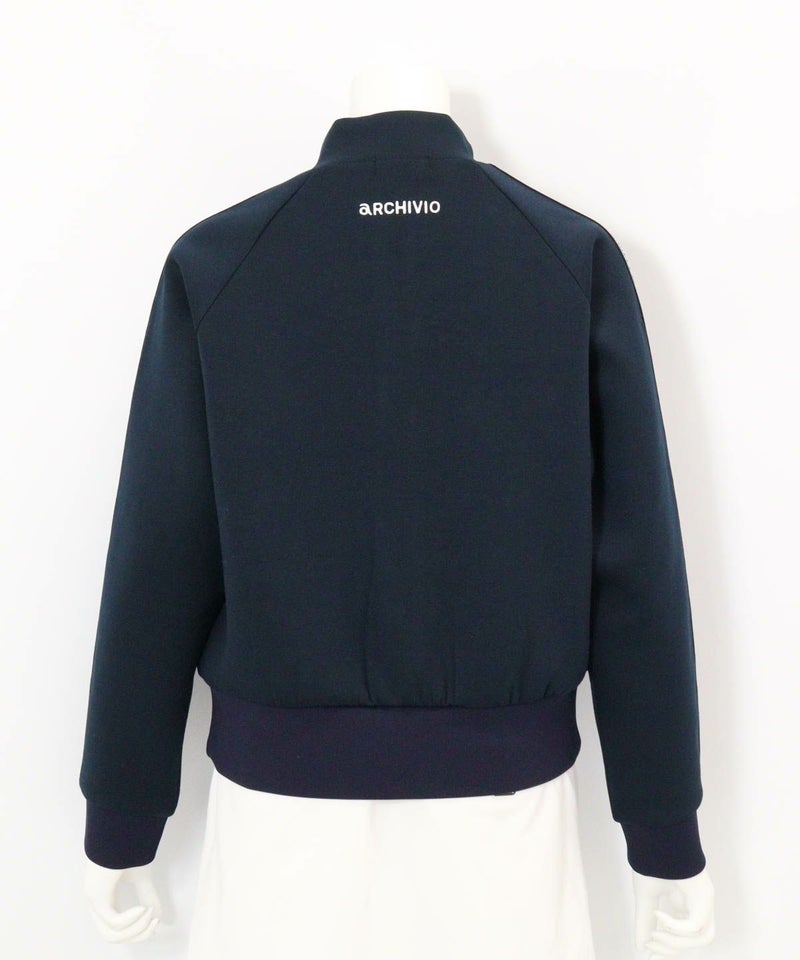 ロゴラインダンボールブルゾン後（ネイビー）