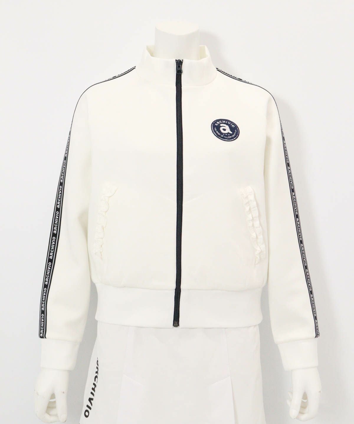 ロゴラインダンボールブルゾン（ホワイト）