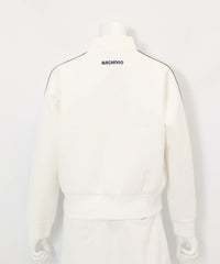 ロゴラインダンボールブルゾン後（ホワイト）