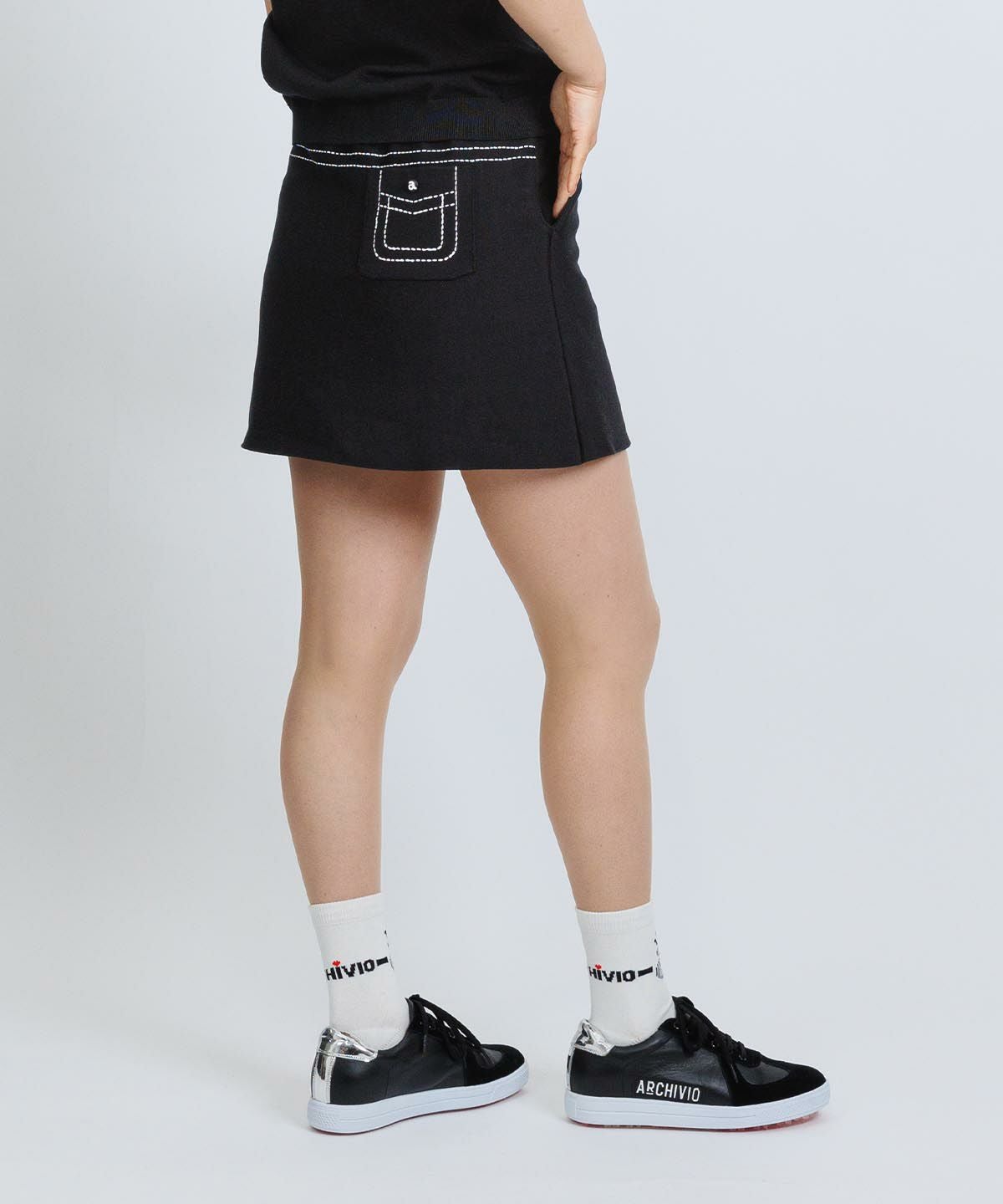 ステッチ風プリントニットスカート|アルチビオ - ゴルフウェアや婦人服通販