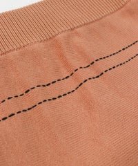 ステッチ風プリント部分（テラコッタ）