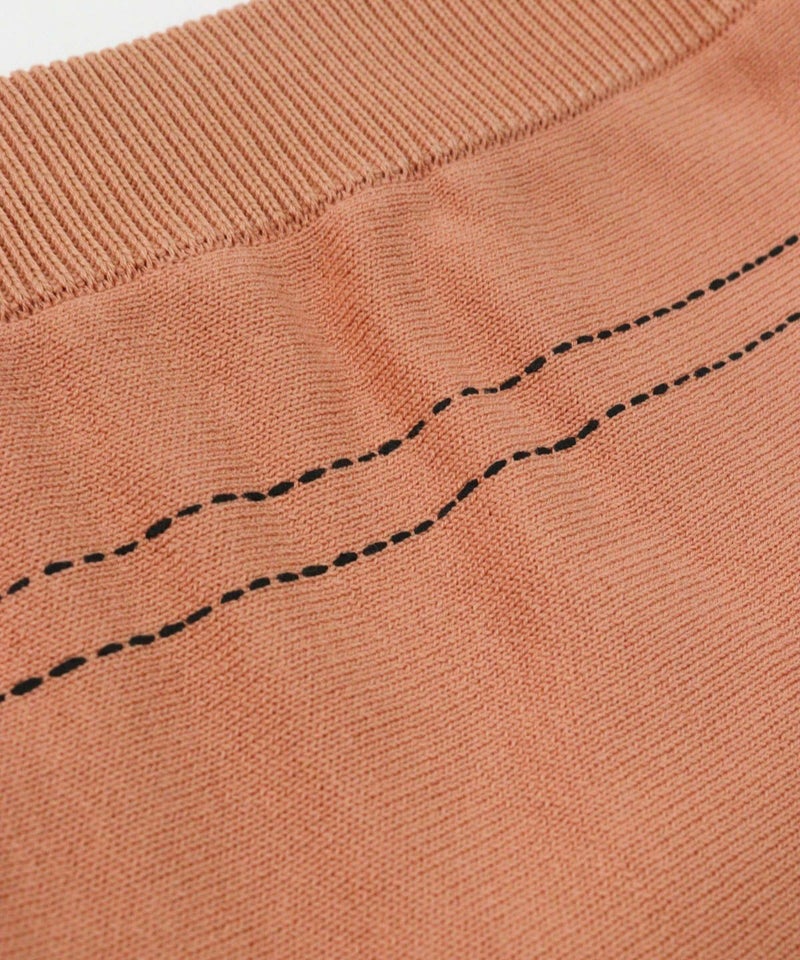 ステッチ風プリント部分（テラコッタ）