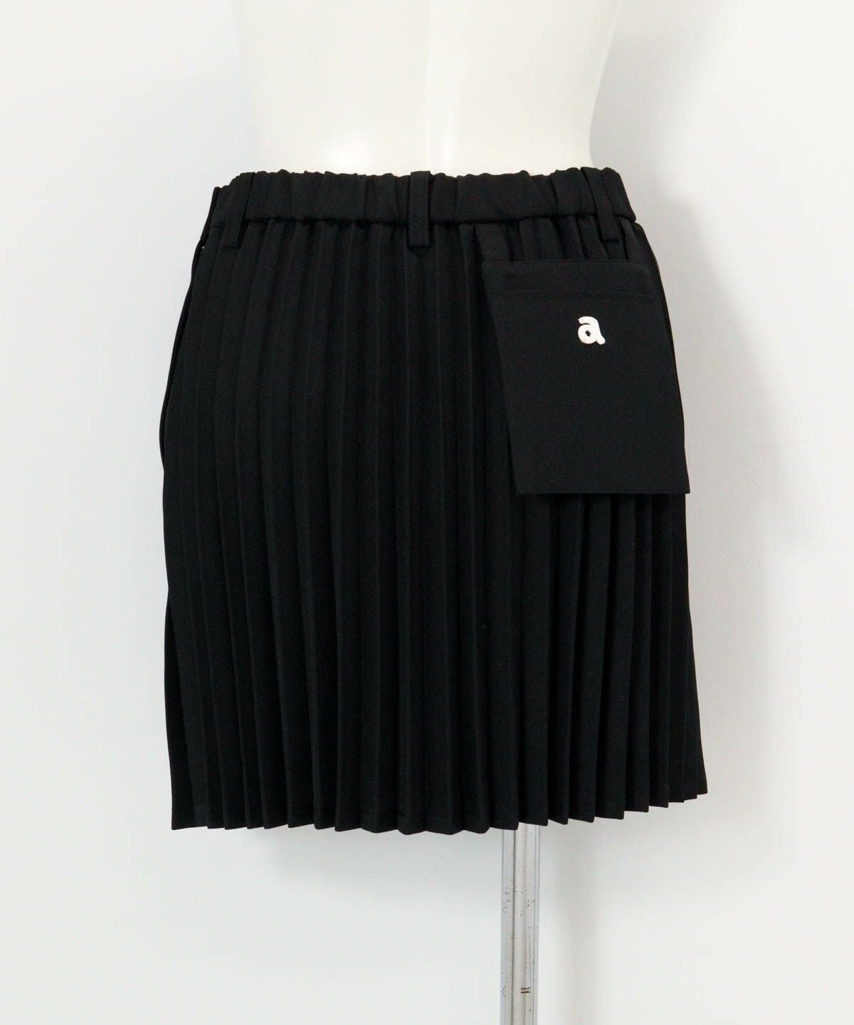 MIXプリーツスカート後（ブラック）