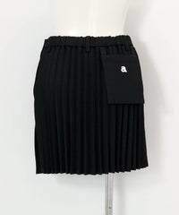 MIXプリーツスカート後（ブラック）