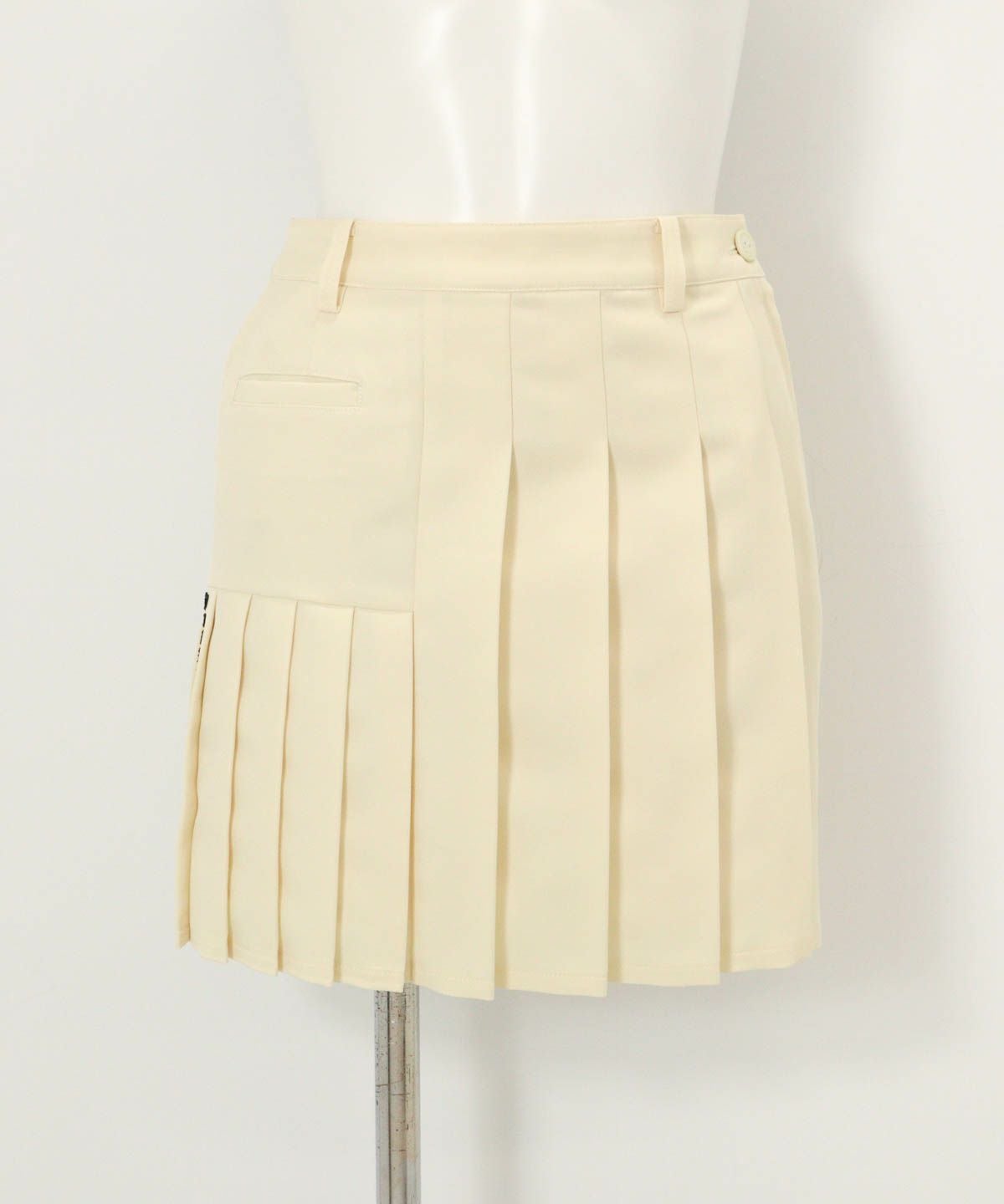 MIXプリーツスカート後（ベージュ）