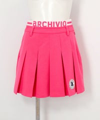 UV速乾ダブルウエストプリーツスカート（ピンク）