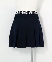 UV速乾ダブルウエストプリーツスカート後（ネイビー）