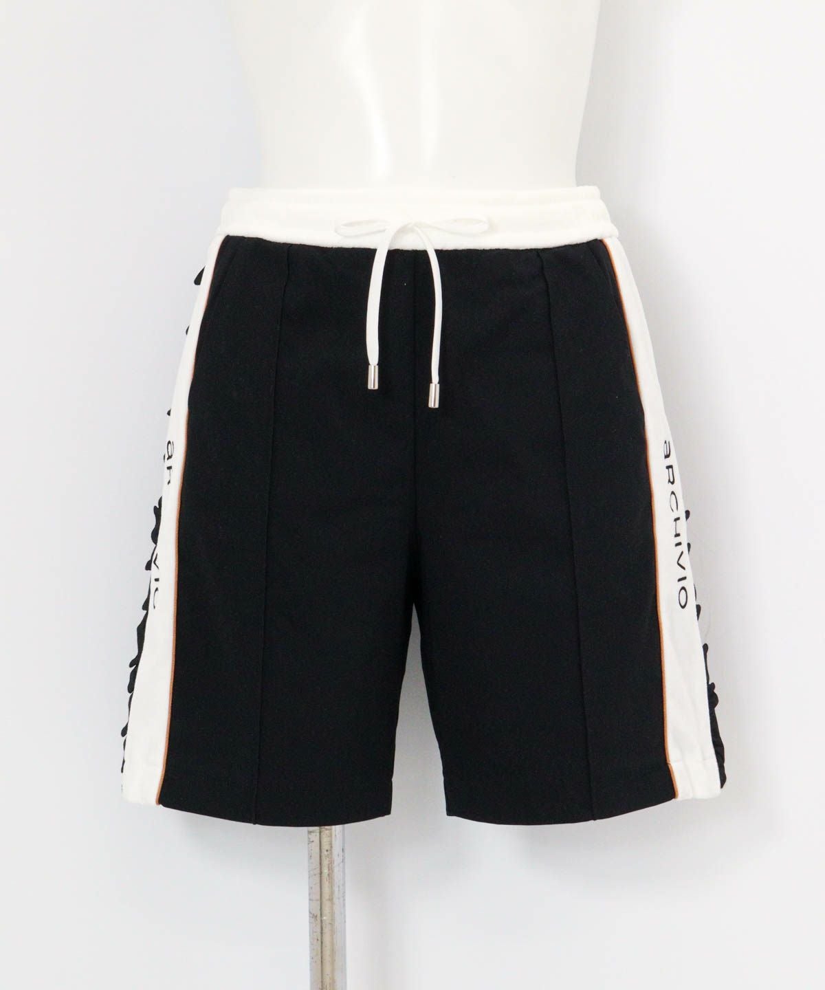 綿ベロアラインUVハーフパンツ（ブラック）