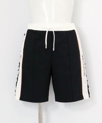綿ベロアラインUVハーフパンツ（ブラック）